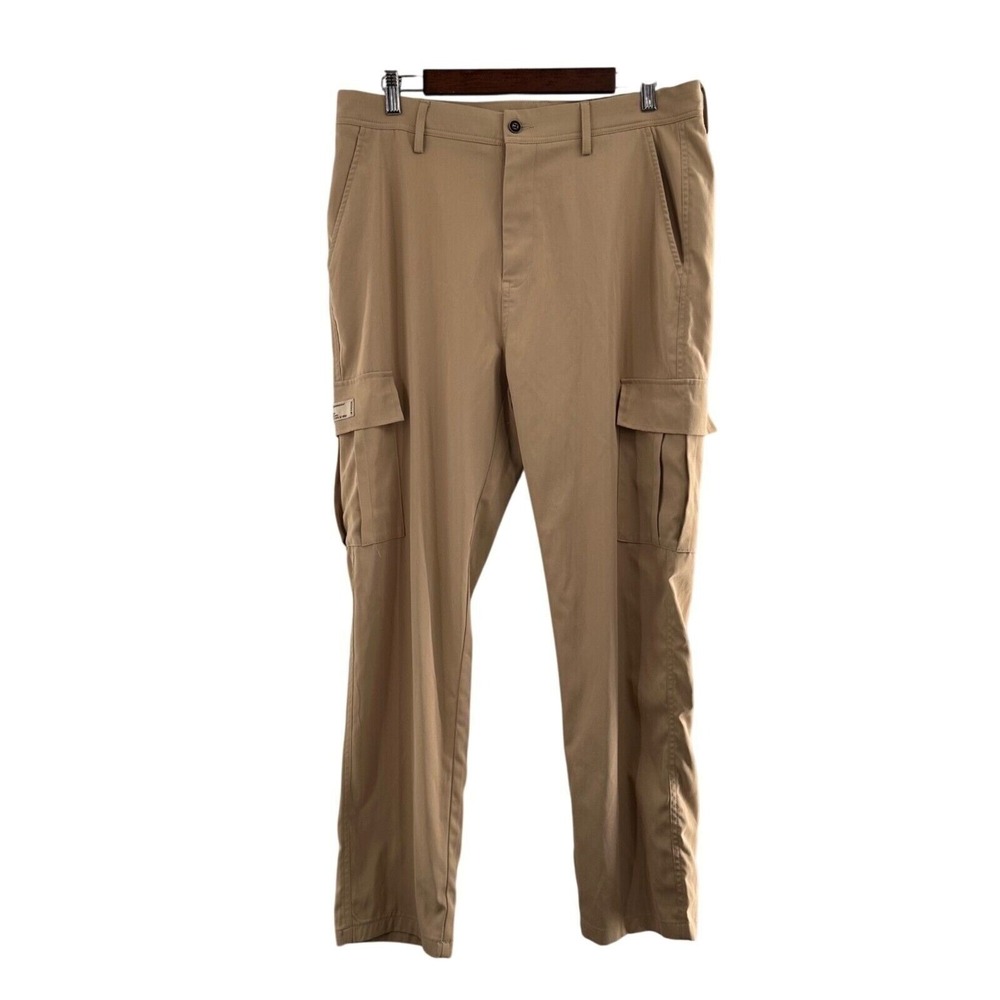 Shein Mens Beige Cargo Pants Size L Chino Pockets Preppy Office Tan Relaxed‎